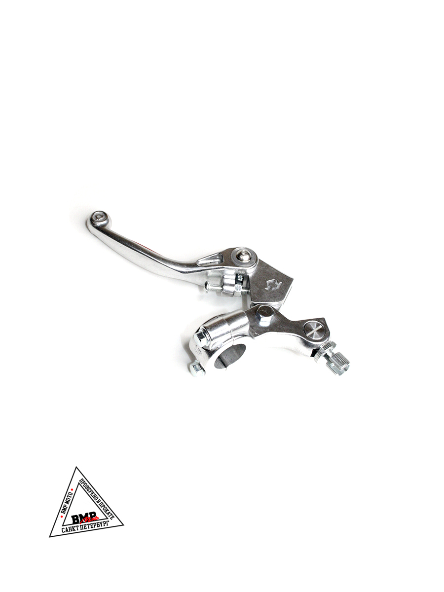 Рычаги тормоз + сцепления складные c силиконовыми накладками в сборе питбайк / мотоцикл / Красные