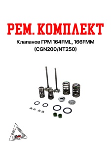 Рем. комплект клапанов ГРМ 164FML, 166FMM (CGN200/NT250)