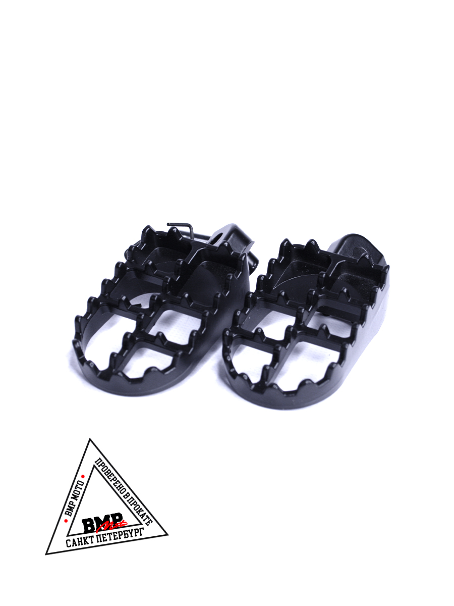 Подножки водителя для питбайка пара (черн/сер)