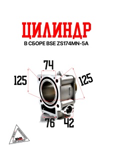 Цилиндр в сборе BSE ZS174MN-5A  