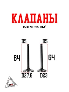 Клапаны 153FMI 125см3 BMP-moto
