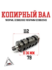 Копирный вал 165FML (CBB200) 165FMM (CBB250)