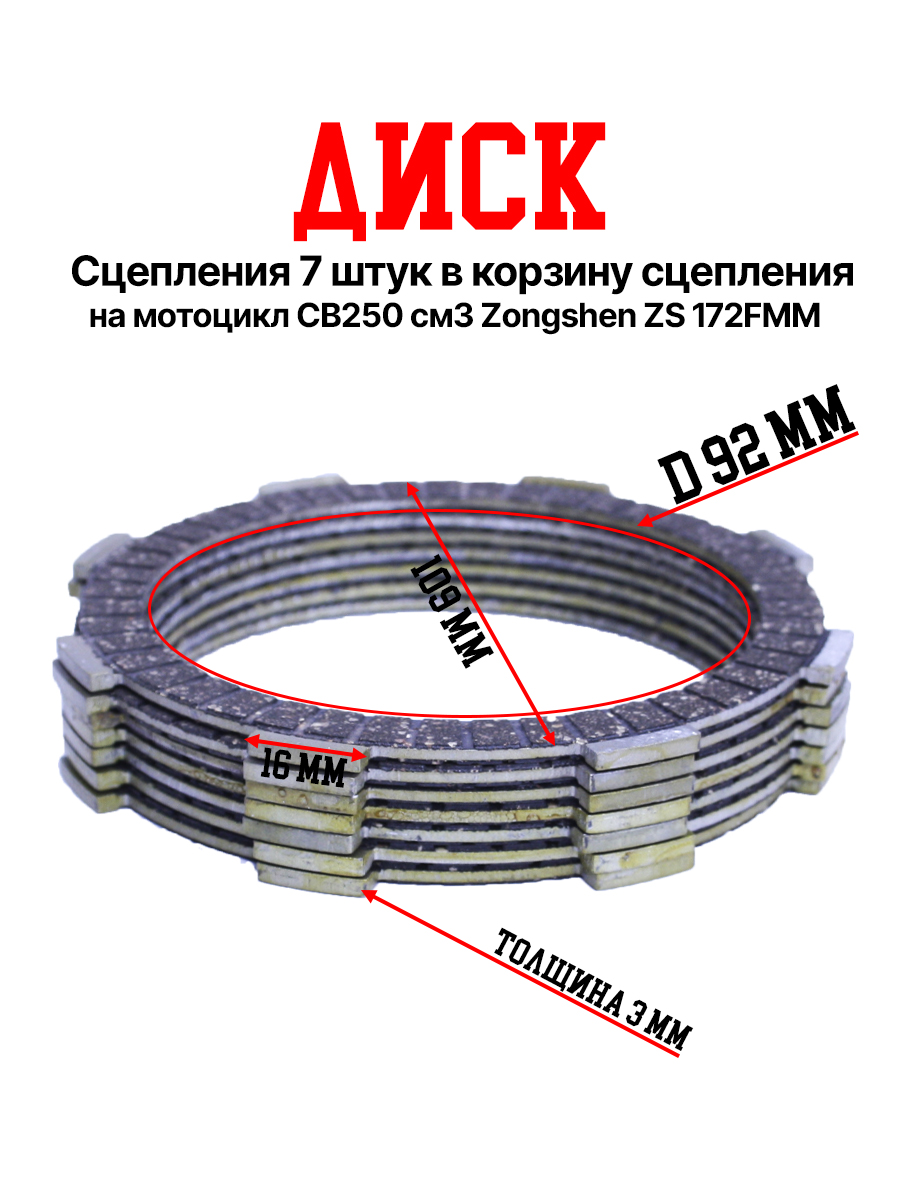 Диски сцепления CB250