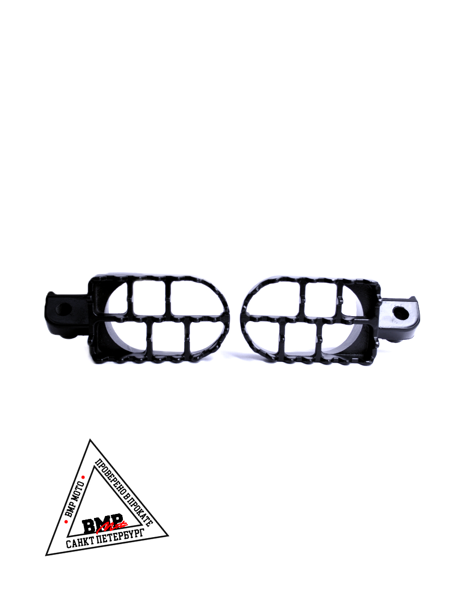Подножки водителя для питбайка пара (черн/сер)
