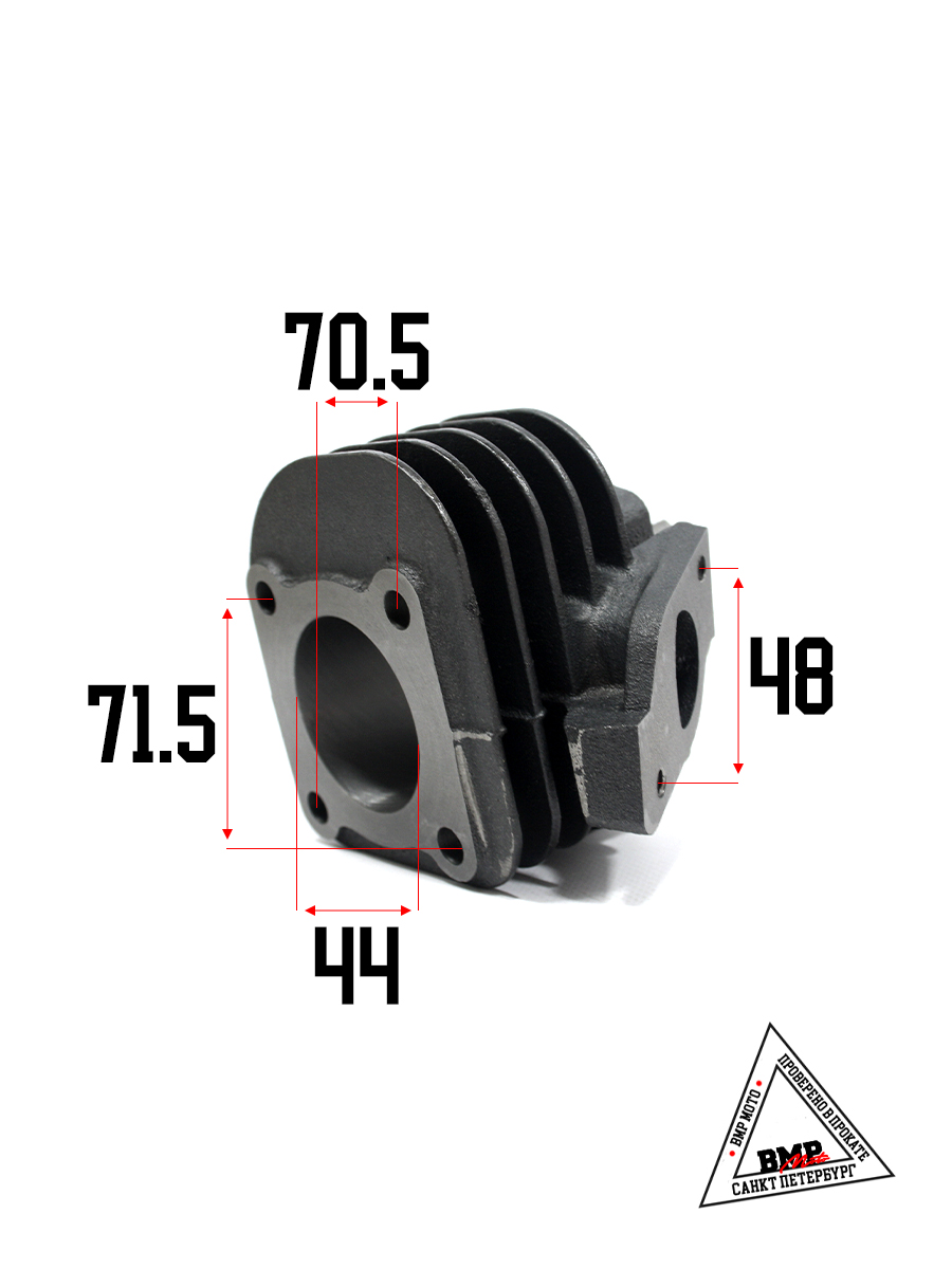 Цилиндро - поршневая группа 2T STELS QJ- 65cc, 1E40QМB, D44.00мм (p-12мм) (SEE) (00005569)