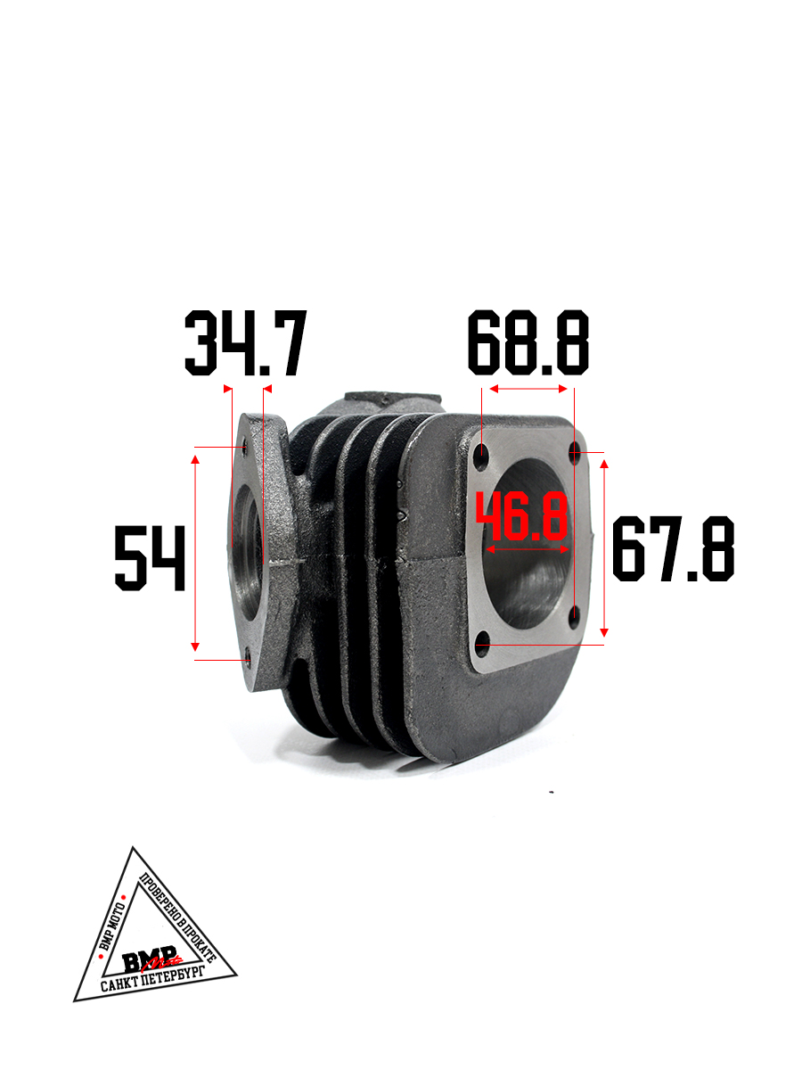 Цилиндро - поршневая группа 2T Honda DIO-ZX70cc, AF34/35, D47.00мм с ГОЛОВКОЙ (SEE) (00005567)