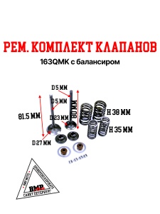 Рем. комплект клапанов 163QMK с балансиром