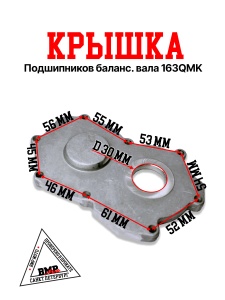 Крышка подшипников баланс. вала 163QMK