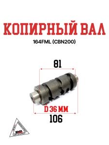 Копирный вал 164FML(CBN200)