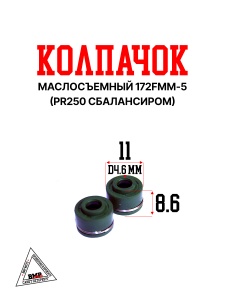 Колпачки маслосъемные 172FMM-5 (PR250 сбалансиром) BMP-moto