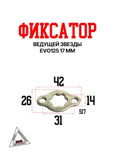 Фиксатор ведущей звезды EVO125 17мм