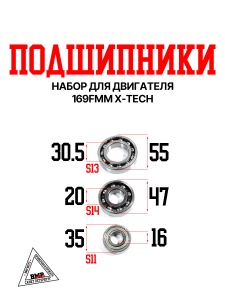 Набор подшипников двигателя 169FMM X-TECH