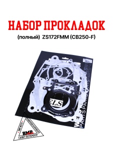 Набор прокладок (полный) ZS172FMM (CB250-F) BMP-moto