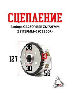 Сцепление в сборе CB250R BSE ZS172FMM ZS172FMM-6(CB250R) (100202857)