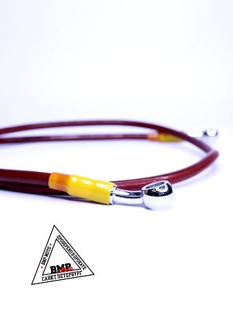 Шланг гидравлический тормозной (армированный) L=1100 d=10мм красный (11838)