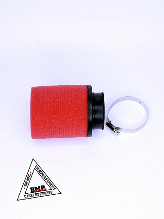 Фильтр возд. нулевик #5 (d=42mm) поролон черн./красный