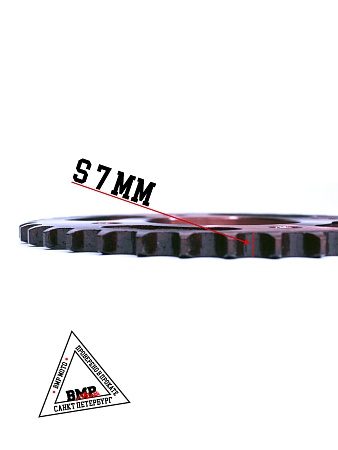 Венец, звезда ведомая (428-36) CG/CB 4х90х58 красная