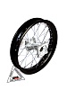 Обод задний 14&quot; (1,85-R14 d=15mm) сталь/черный 4x92x76/4x100x76 (звезда/диск)