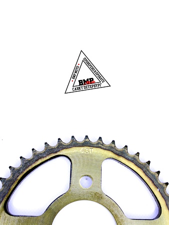 Венец, звезда ведомая (428H-43) сталь, закаленные зубья CG/CB 4х90х58 BMP-moto