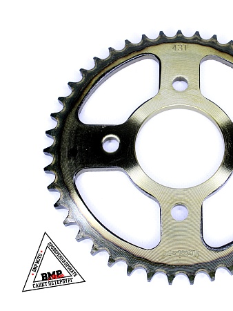 Венец, звезда ведомая (428H-43) сталь, закаленные зубья CG/CB 4х90х58 BMP-moto