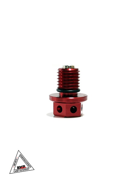 Пробка сливная масляная CNC с магнитом красная
