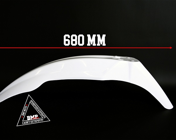 Крыло переднее кросс (19" колесо) белое