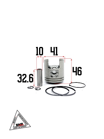 Цилиндро - поршневая группа 2T Suzuki Let's-50cc, D41.00мм (SEE) (00005574)