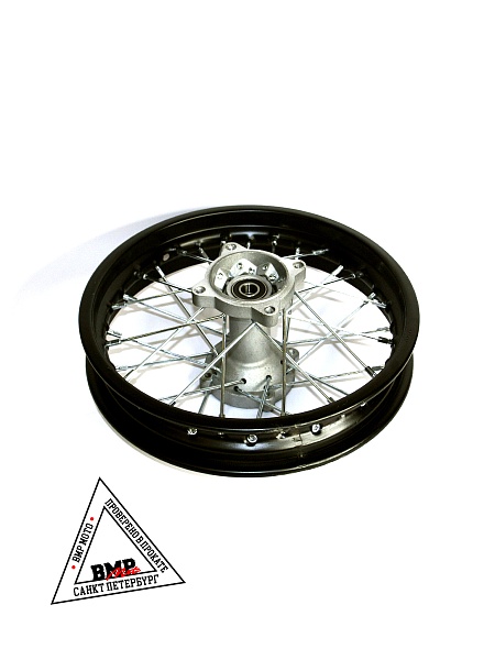 Обод задний 12" (1,85-R12 d=15mm) сталь/черный (4х99,5х76/4х92х76, диск/звезда)