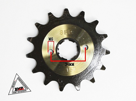 Звезда ведущая (520-15) 20мм SFR, 6 шлиц.