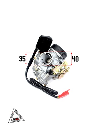 Карбюратор 4T GY6- 80cc, 139QMB (PD18) ПЛАСТ. крышка (KEIHIN) (04166)