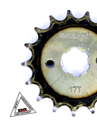 Звезда ведущая (428-17) 20мм сталь, закаленные зубья