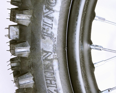 Обод задний 14" (d15mm, торм. диск 190мм,420-41) 90/100-14" сталь с резиной, черный