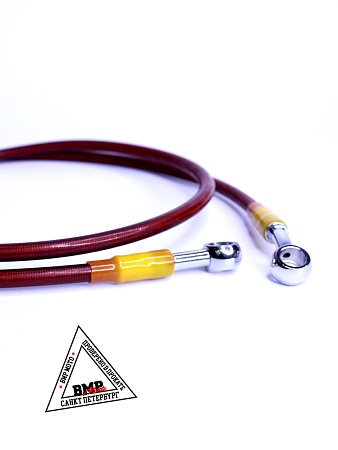 Шланг гидравлический тормозной (армированный) L=1200 d=10мм красный 