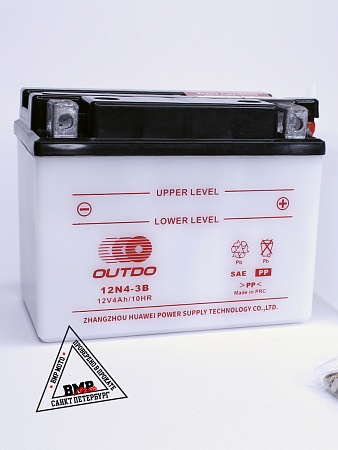 АКБ 12В 4А-ч 120*70*92 12N4 кислотный (с электролитом)