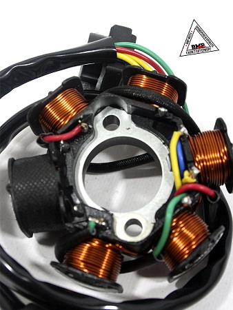 Статор генератора 157QMJ 150см3 (5+1 катушка)
