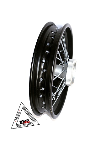 Обод задний 12&quot; (1,85-R12 d=15mm) сталь/черный (4х99,5х76/4х92х76, диск/звезда)