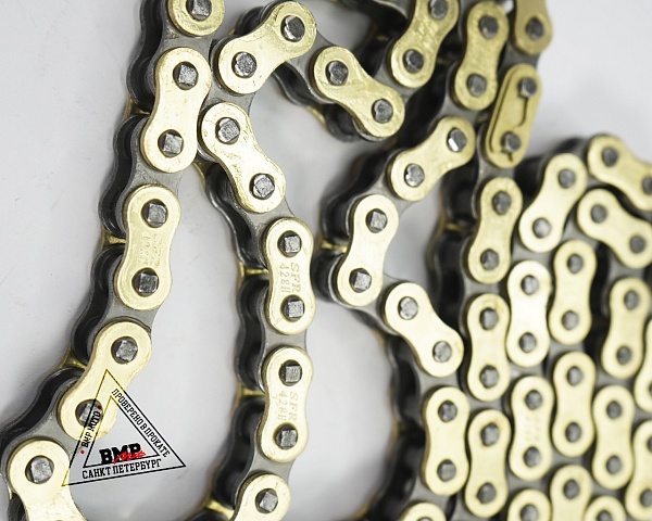 Цепь привода 428H 132L (усиленная) золотая SFR