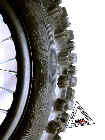 Обод задний 14" (d15mm, торм. 
диск 190мм,420-41) 90/100-14" 
сталь с резиной, черный