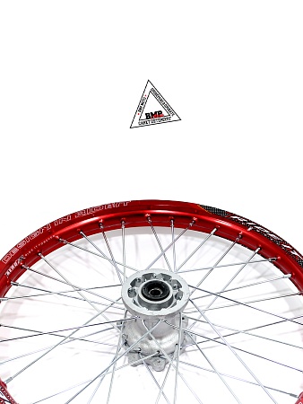Обод передний 21" (1,60-R21 d=15mm) алюминий/красный XR250