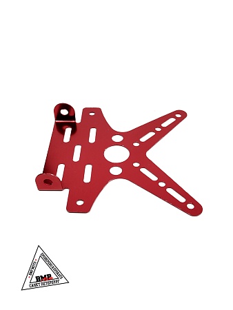 Рамка для крепления номера и поворотников с регулируемым углом наклона(красная) "XJB" (C-1246)