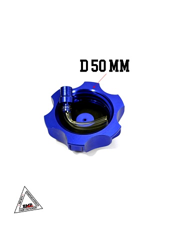 Пробка (крышка) бензобака CNC, с бензоклапаном, синяя (WW0450)