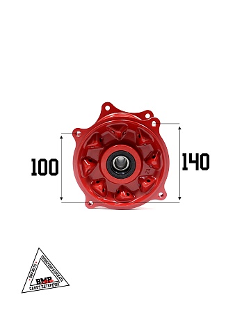 Ступица задняя CNC (R18&quot;/19&quot;
 d=17mm) красная X-TECH
(п/звезду