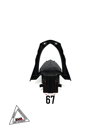 Крыло (щиток) заднее пласт. черн.; BARS, ENDURO250 (01748) (02727)