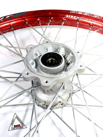 Обод передний 21" (1,60-R21 d=20мм) алюминий/красный KAYO с 2014г. 115x101x6