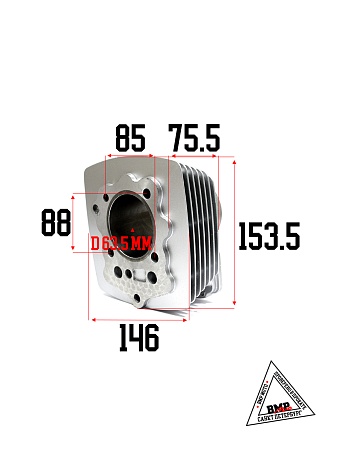 Поршневая (ЦПГ) 4T CG200 (Ø63.5,p-15) 163FML "BEEZMOTO" (P-0185)