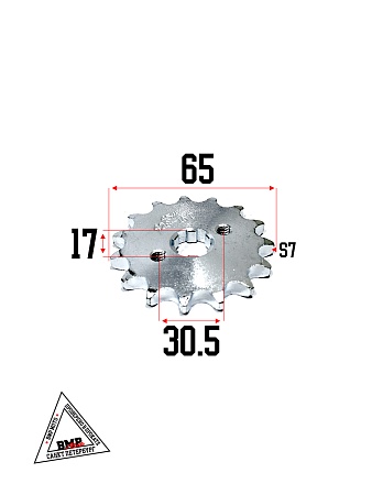 Звезды трансмиссии (пара) Alpha Delta 428-15T+T428-43T (+цепь 116L) "KOMATCU" (Z-6546)