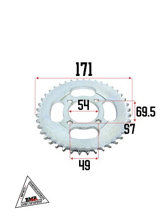 Звезды трансмиссии (комплект) Delta 428-14T + 428-41T (+цепь 104L) "KOMATCU" (C-3196)