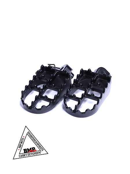 Подножки водителя для питбайка пара (черн/сер)