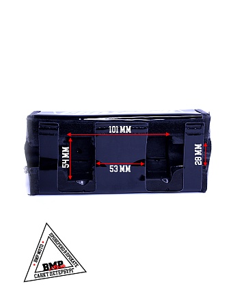 Защита руля прямоугольная #3 черная