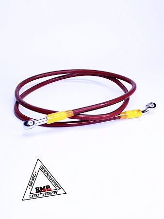 Шланг гидравлический тормозной (армированный) L=1300 d=10мм красный 